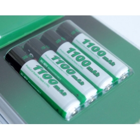 Wholesale Soshine 1100mAh Ni-MH Rechargeable AAA Batteries with Case (4-Battery Pack)