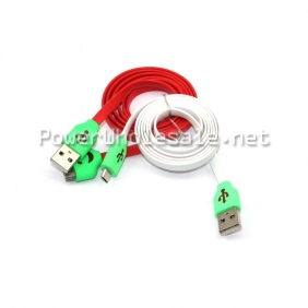 Wholesale colorful high speed flat mini usb cable for Smasung mobile phone
