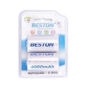 Wholesale Beston D R20  Ni-MH1.2V 4000mAh rechargeable battery